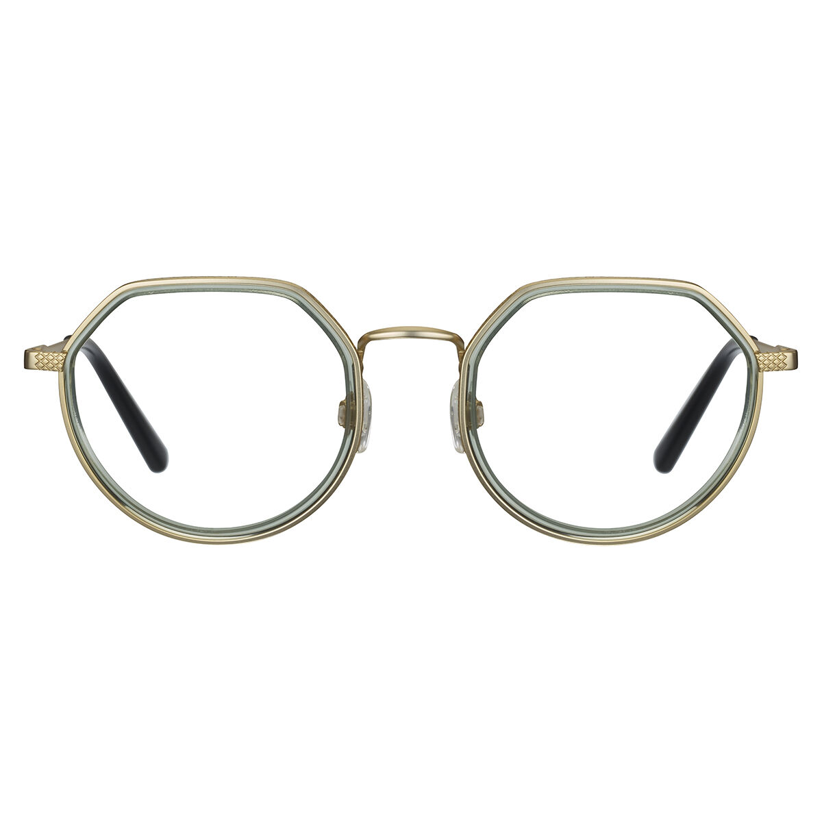 NATHANEL OPTIC, Matte Light Gold - Olive green-Demo Lens, hi-res image number null